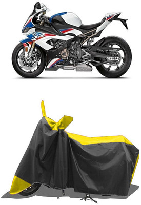 SUGASHRI Waterproof Two Wheeler Cover for BMW(S1000RR, Yellow, Black)