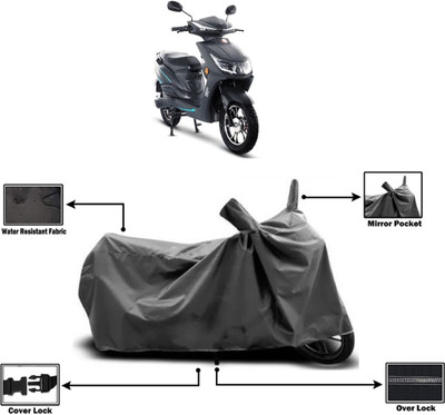 Amexride Two Wheeler Cover for Hero Electric(Motocorp Electric Atria, Grey)