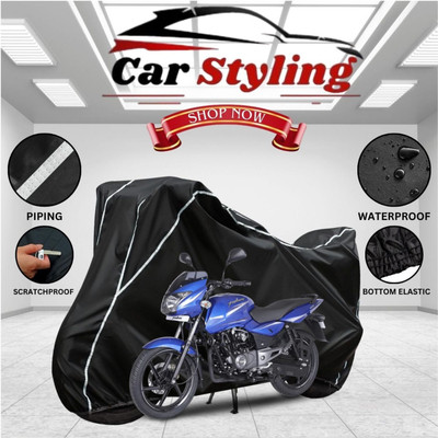 OliverX Waterproof Two Wheeler Cover for Bajaj(Pulsar 150, Black, White)