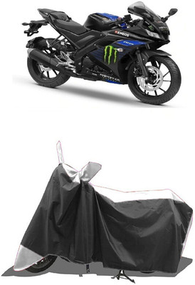 SUGASHRI Waterproof Two Wheeler Cover for Yamaha(YZF R15 V3 Moto GP Edition, White, Black)