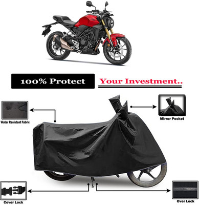 Amexride Two Wheeler Cover for Honda(CB, Black)
