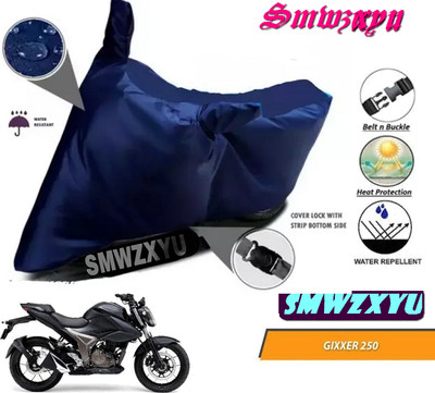 smwzxyu Waterproof Two Wheeler Cover for Suzuki(Gixxer 250, Blue)
