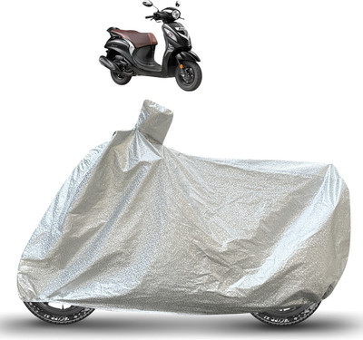 Caronix Waterproof Two Wheeler Cover for Yamaha(Fascino, Silver)