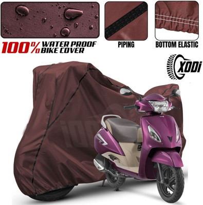 xodi Waterproof Two Wheeler Cover for TVS(Jupiter Grande, Maroon, Black)