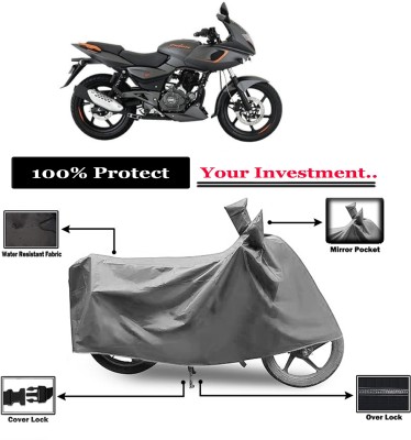 Amexride Two Wheeler Cover for Bajaj(Pulsar 180F BS6, Grey)