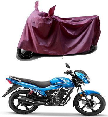 THE REAL ARV Waterproof Two Wheeler Cover for TVS(Victor New, Maroon)