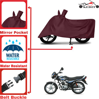 KEDIT Two Wheeler Cover for Bajaj(Maroon)