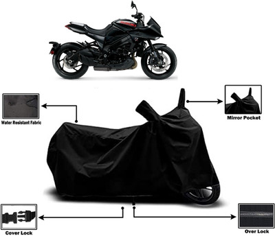 Amexride Two Wheeler Cover for Suzuki(Katana BS6, Black)