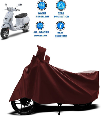 KEDIT Two Wheeler Cover for Vespa(Vespa SXL, Maroon)