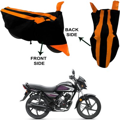 Genipap Two Wheeler Cover for Honda(Dream Neo, Black, Orange)