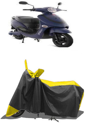 SUGASHRI Waterproof Two Wheeler Cover for Hero(Electric Photon BS6, Yellow, Black)