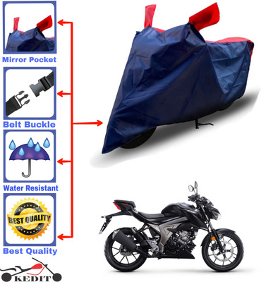 AASHTIK MART Two Wheeler Cover for Suzuki(GSX, Red, Blue)