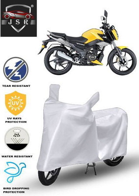 RAAMKM Waterproof Two Wheeler Cover for TVS(Raider, Silver)
