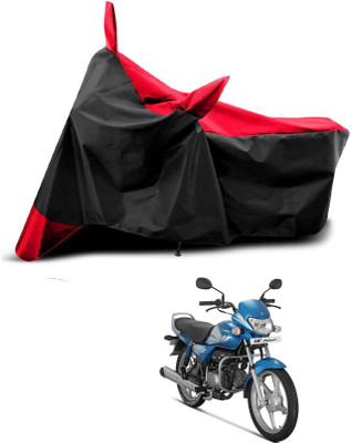 KEDIT Two Wheeler Cover for Hero(HF Deluxe i3s, Red, Black)