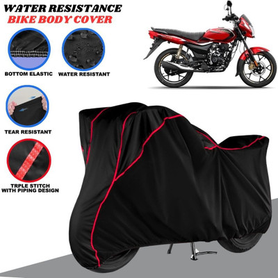 SRP PRODUCT Waterproof Two Wheeler Cover for Bajaj(Platina 110, Black, Red)