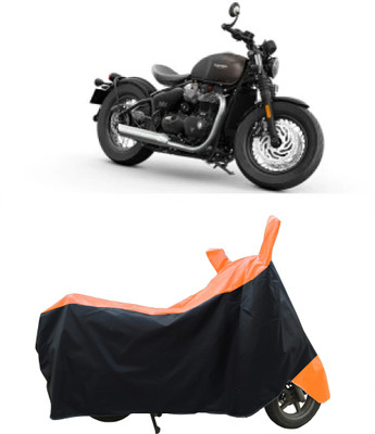 Coxtor Waterproof Two Wheeler Cover for Triumph(Bonneville Bobber BS6, Orange)