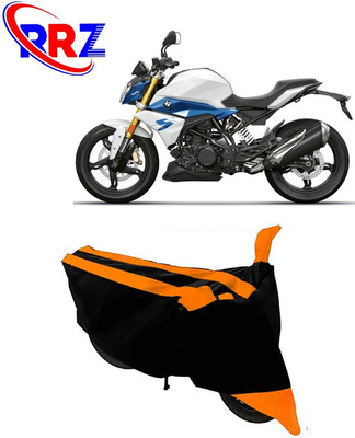 RRZ Waterproof Two Wheeler Cover for BMW Motorrad(G 310 GS, Black, Orange)