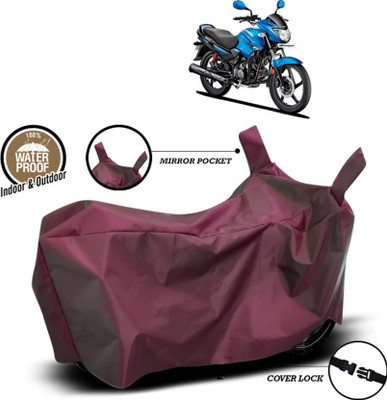 KEDIT Two Wheeler Cover for Hero(Glamour Programmed FI, Maroon)