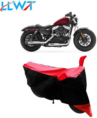 KPIND Waterproof Two Wheeler Cover for Harley Davidson(Forty Eight, Black, Red)