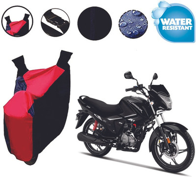 RTS COLLECTIONS Waterproof Two Wheeler Cover for Hero(Glamour Programmed FI BS6, Red, Blue)