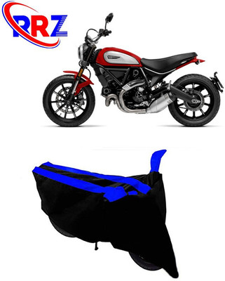 RRZ Waterproof Two Wheeler Cover for Ducati(Scrambler Icon, Black, Blue)