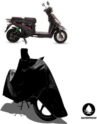 Amexride Waterproof Two Wheeler Cover for Hero Electric(Electric NYX e5 BS6, Black)