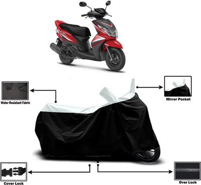 Amexride Two Wheeler Cover for Yamaha(Ray Z, White)