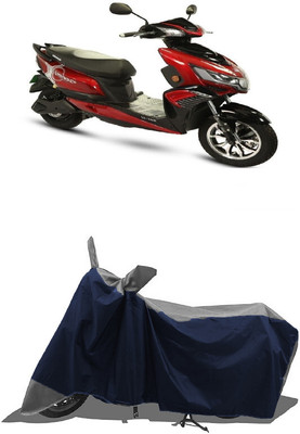 SUGASHRI Waterproof Two Wheeler Cover for Okinawa(i-Praise, Grey, Blue)