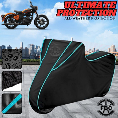 OliverX Waterproof Two Wheeler Cover for Royal Enfield(Bullet, Black)
