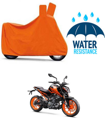 DeepShakshi AUTOMOTIVE Waterproof Two Wheeler Cover for KTM(Duke 200, Orange)