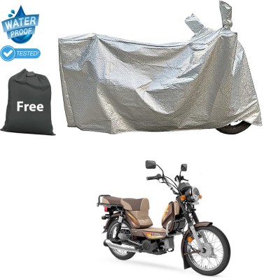 CODOKI Waterproof Two Wheeler Cover for TVS(XL 100 Heavy Duty, Silver)