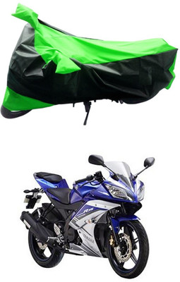MMSSTAR Waterproof Two Wheeler Cover for Yamaha(YZF R15, Green, Black)