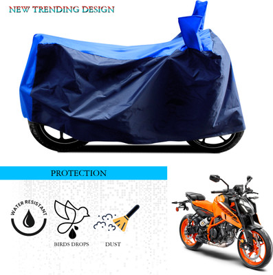 SnehaSales Waterproof Two Wheeler Cover for KTM(390 Duke, Black, Blue)