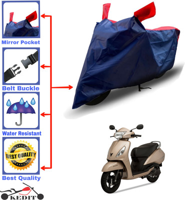 KEDIT Two Wheeler Cover for TVS(Jupiter 125, Red, Blue)