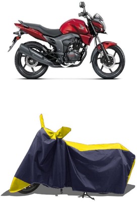 SUGASHRI Waterproof Two Wheeler Cover for Honda(CB Trigger, Yellow, Blue)