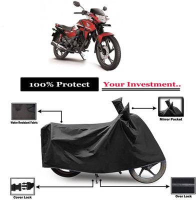 AASHTIK MART Two Wheeler Cover for Honda(SP125, Black)
