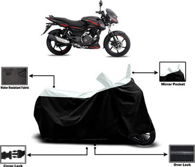Amexride Two Wheeler Cover for Bajaj(Pulsar 150 BS6, White)