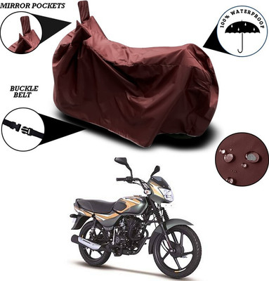 SEBONGO Waterproof Two Wheeler Cover for Bajaj(CT100, Maroon)
