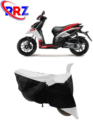 RRZ Waterproof Two Wheeler Cover for Aprilia(SR 125, Black, White)