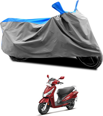 CODOKI Waterproof Two Wheeler Cover for Hero(Duet 125CC, Grey, Blue)