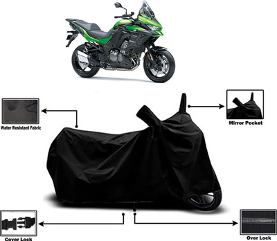 Amexride Two Wheeler Cover for Kawasaki(Versys 1000, Black)