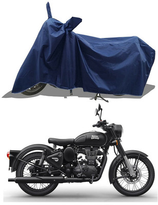 A G Enterprises Waterproof Two Wheeler Cover for Royal Enfield(Classic 350, Blue)