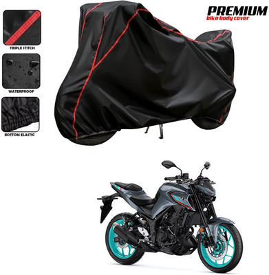 DeepShakshi AUTOMOTIVE Waterproof Two Wheeler Cover for Yamaha(MT-03, Black, Red)