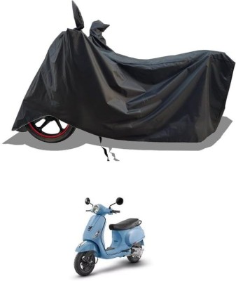 KEDIT Two Wheeler Cover for Piaggio(Vespa LX, Black)