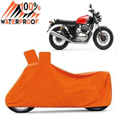 Autoinnovation Waterproof Two Wheeler Cover for Royal Enfield(Interceptor 650, Orange)