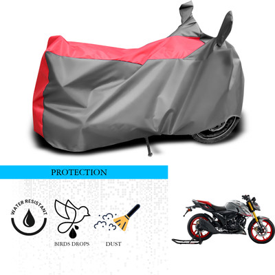 ANTHUB Waterproof Two Wheeler Cover for TVS(Apache RTR 160, Grey, Red)