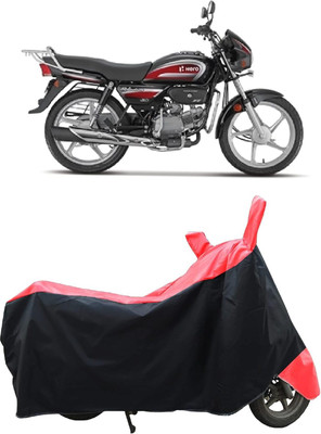 KEDIT Two Wheeler Cover for Hero(Splendor, Red, Black)