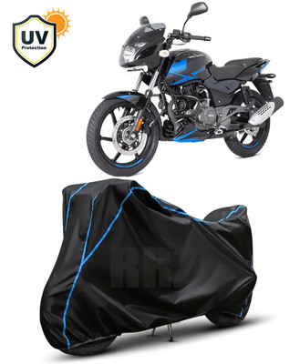 RRZ Waterproof Two Wheeler Cover for Bajaj(Pulsar 150, Black, Blue)