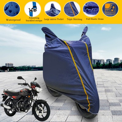 GARREGE Waterproof Two Wheeler Cover for Bajaj(Discover 125 DTS-i, Blue)