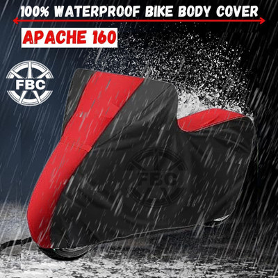 OliverX Waterproof Two Wheeler Cover for TVS(Apache RTR 160, Black)